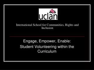 International School for Communities, Rights and Inclusion