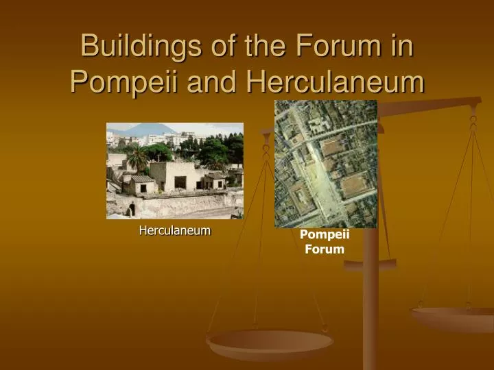 buildings of the forum in pompeii and herculaneum
