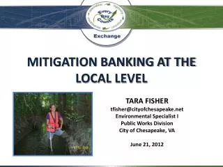 MITIGATION BANKING AT THE LOCAL LEVEL