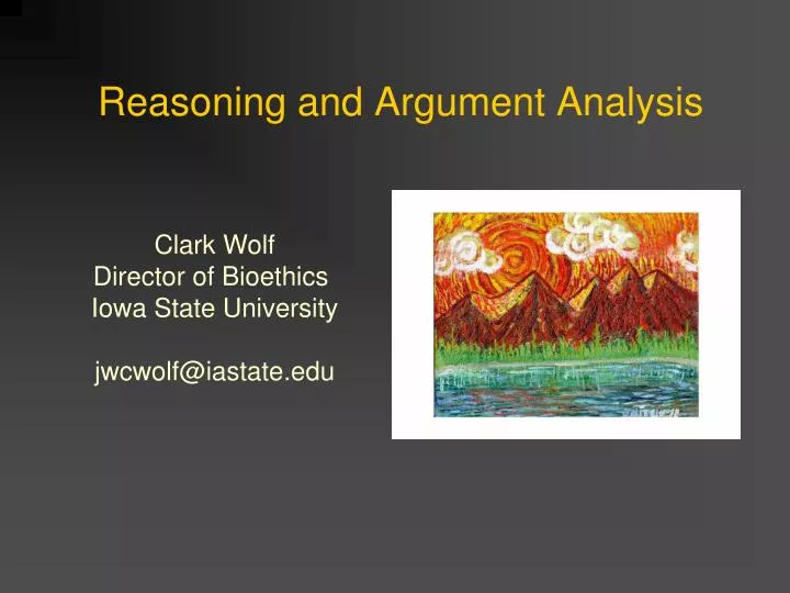 reasoning and argument analysis