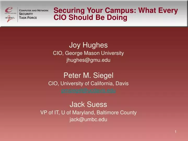 securing your campus what every cio should be doing