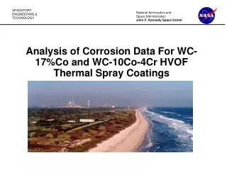 Analysis of Corrosion Data For WC-17%Co and WC-10Co-4Cr HVOF Thermal Spray Coatings