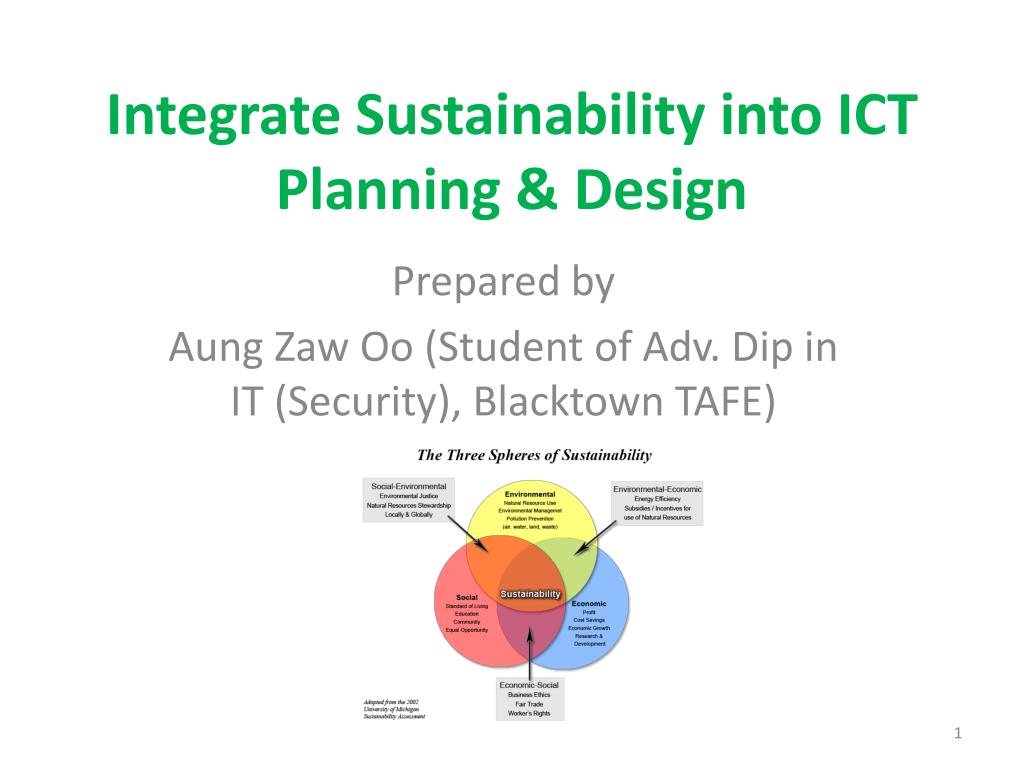 PPT - Integrate Sustainability into ICT Planning & Design PowerPoint ...