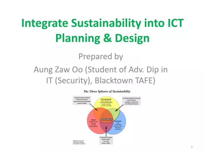 integrate sustainability into ict planning design