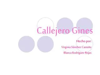 callejero gines