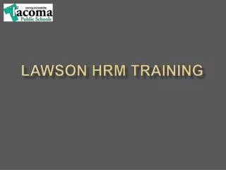 Lawson HRM Training