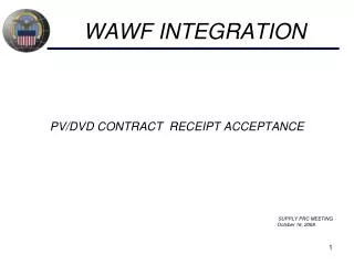 WAWF INTEGRATION