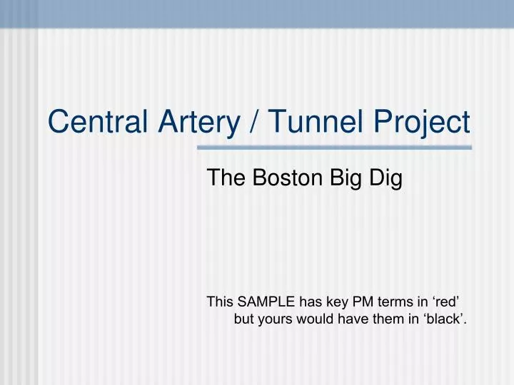 central artery tunnel project