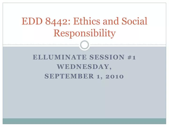edd 8442 ethics and social responsibility