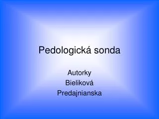 pedologick sonda