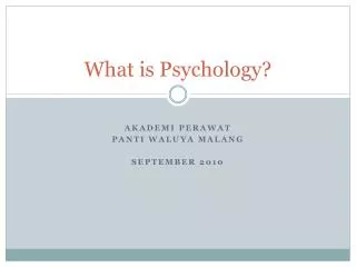 what is psychology