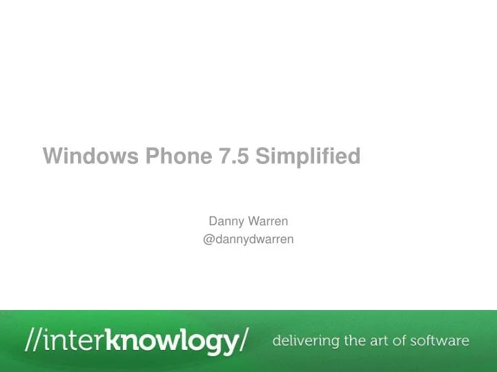 windows phone 7 5 simplified