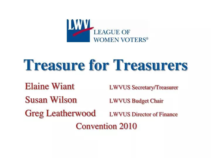 treasure for treasurers
