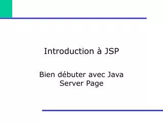 bien d buter avec java server page