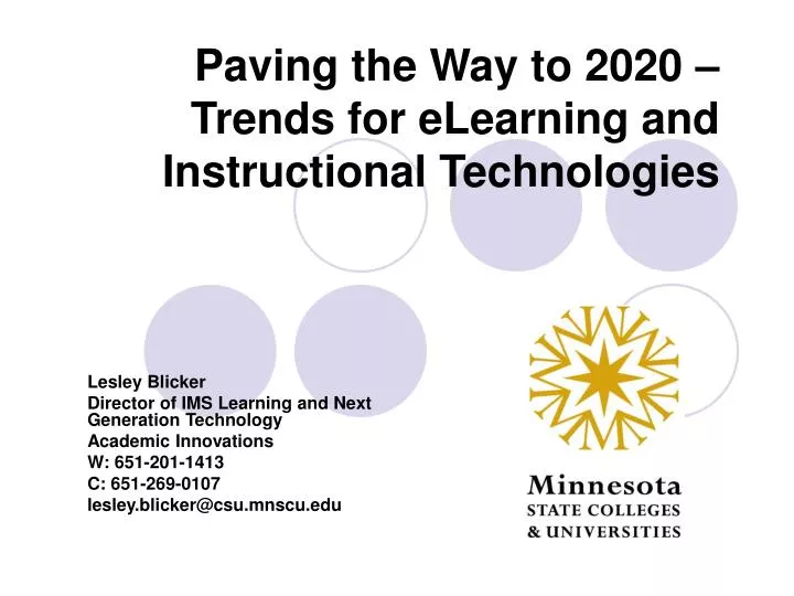 paving the way to 2020 trends for elearning and instructional technologies