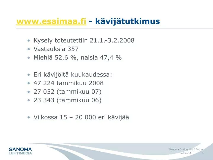 www esaimaa fi k vij tutkimus