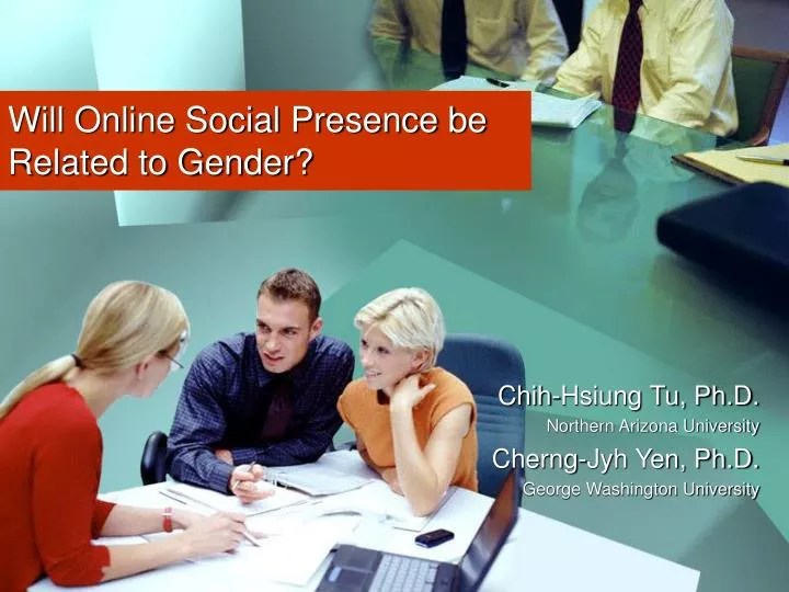 will online social presence be related to gender