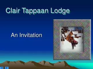 Clair Tappaan Lodge