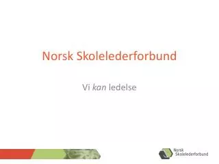norsk skolelederforbund