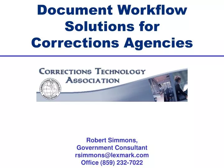 document workflow solutions for corrections agencies