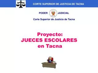 PODER JUDICIAL Corte Superior de Justicia de Tacna