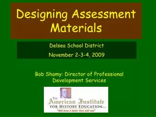 Designing Assessment Materials