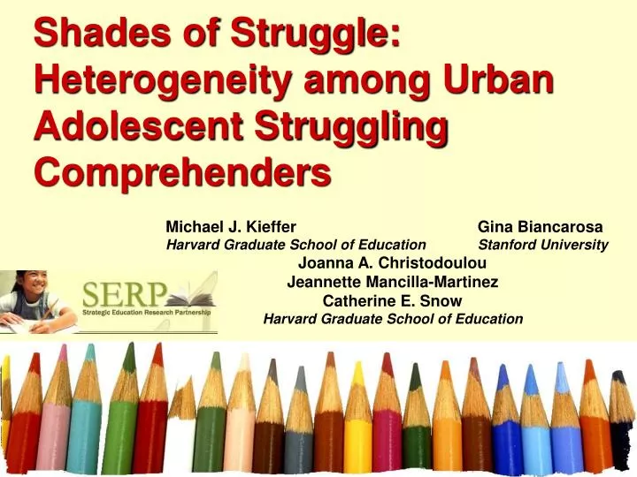 shades of struggle heterogeneity among urban adolescent struggling comprehenders