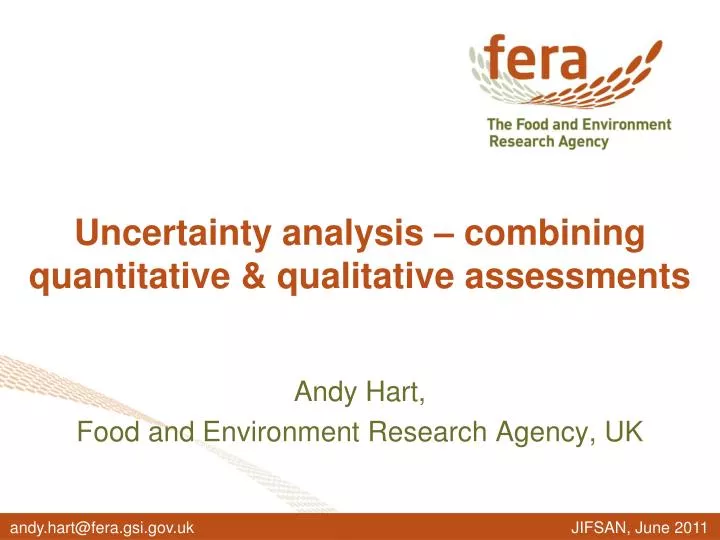 uncertainty analysis combining quantitative qualitative assessments
