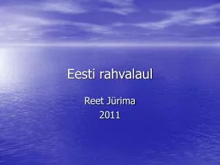 eesti rahvalaul