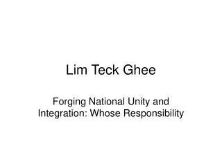 Lim Teck Ghee