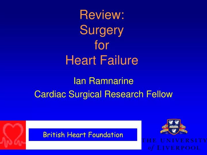 review surgery for heart failure