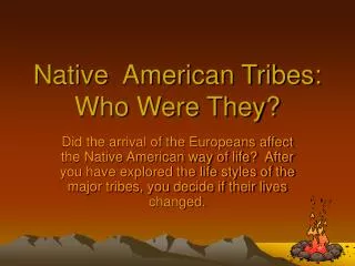 Native American Tribes: Who Were They?