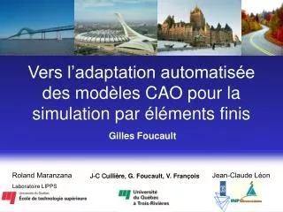 vers l adaptation automatis e des mod les cao pour la simulation par l ments finis