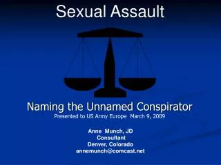 Anne Munch, JD Consultant Denver, Colorado annemunch@comcast.net
