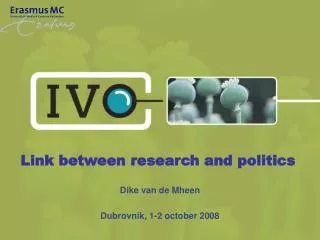 Link between research and politics