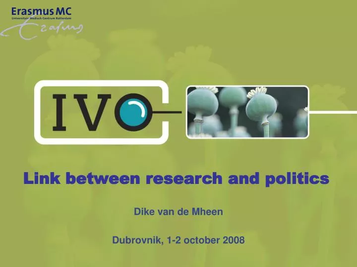 link between research and politics