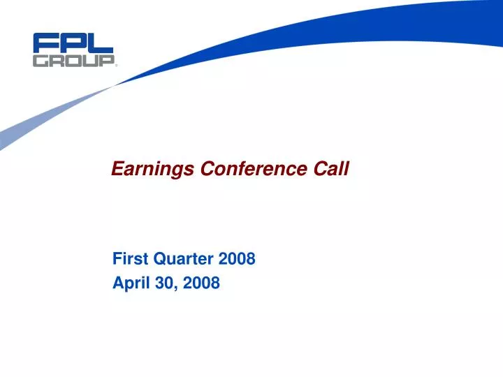 earnings conference call