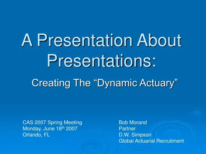 a presentation about presentations