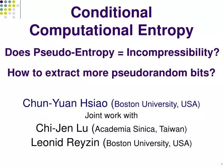 conditional computational entropy