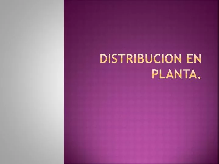 distribucion en planta