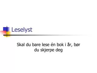 leselyst