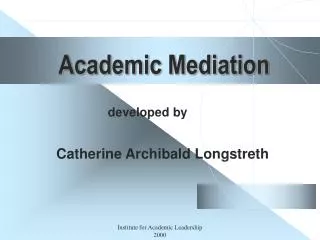 Academic Mediation