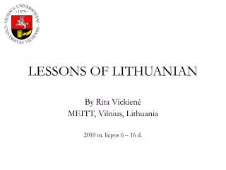 LESSONS OF LITHUANIAN