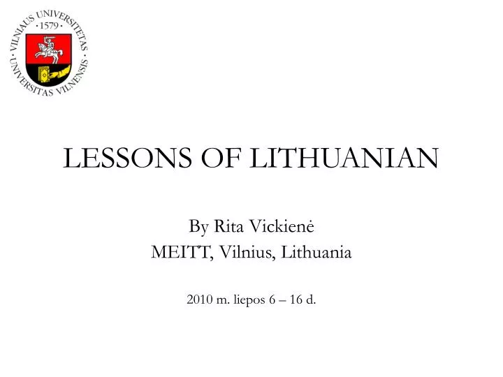 lessons of lithuanian