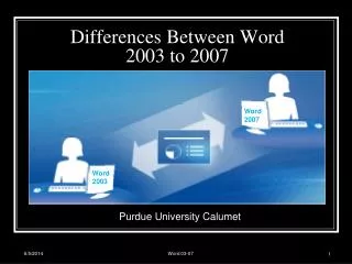 Differences Between Word 2003 to 2007