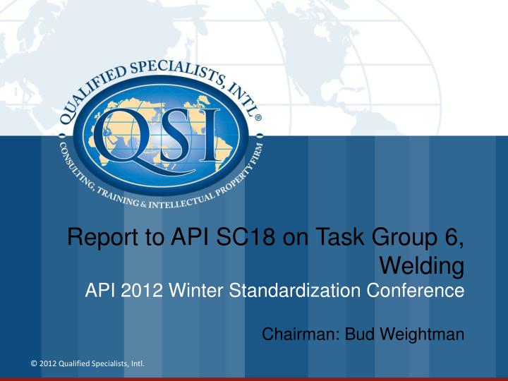 api 2012 winter standardization conference