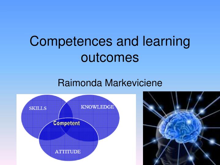 competences and learning outcomes