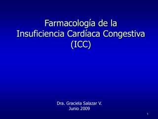 Farmacología de la Insuficiencia Cardíaca Congestiva (ICC)