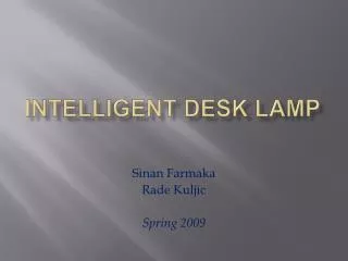 Intelligent Desk Lamp