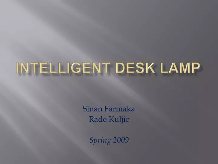 intelligent desk lamp